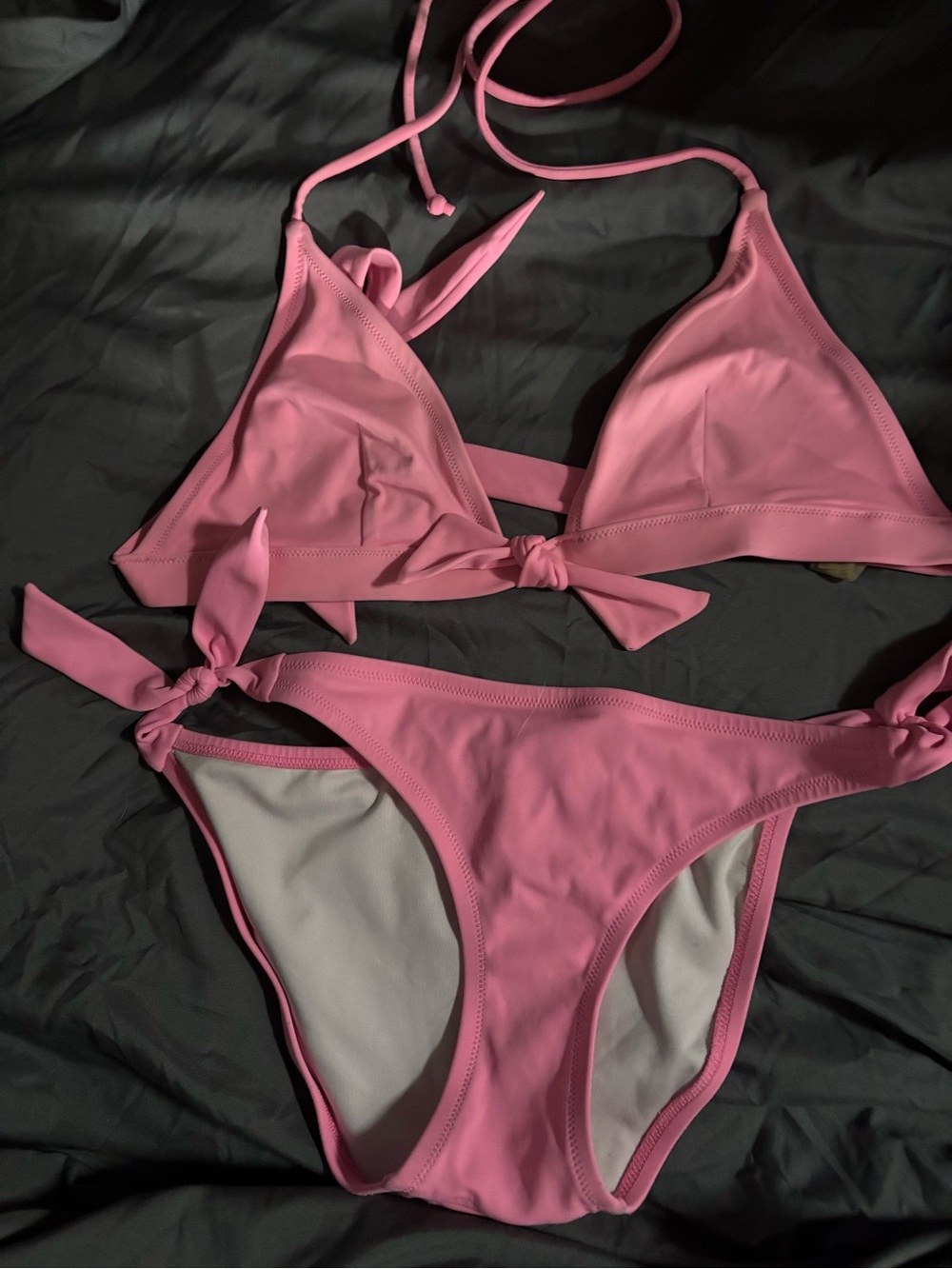Victoria's Secret Pink Tie-Side Triangle Bikini Set